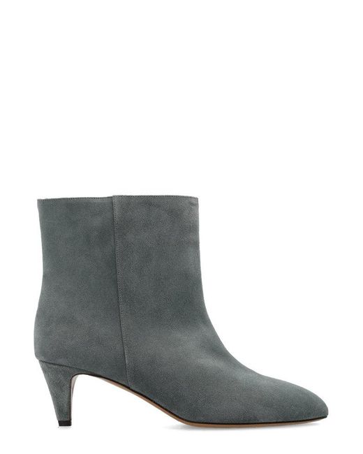 Isabel Marant Gray Deone Slip-on Ankle Boots
