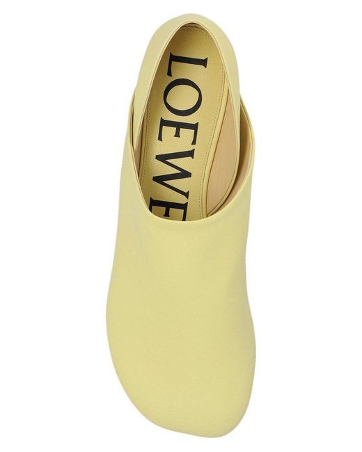 Loewe Toy Asymmetric-toe Flat Shoes in Green | Lyst