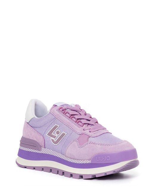 Liu Jo Purple Amazing Lace-up Platform Sneakers