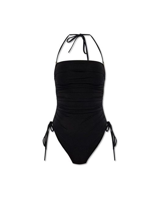 DSquared² Black Logo Printed One-piece Swimsuit