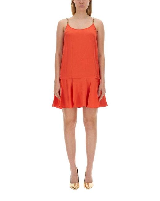 MICHAEL Michael Kors Red Dress With Chain Straps