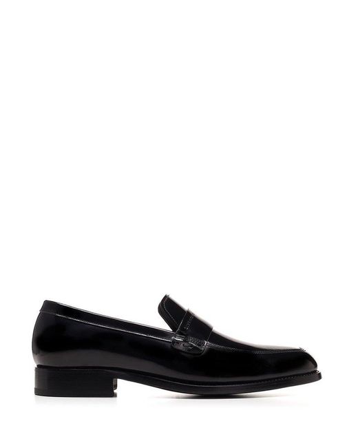 Givenchy Black Patent Logo Loafers for men
