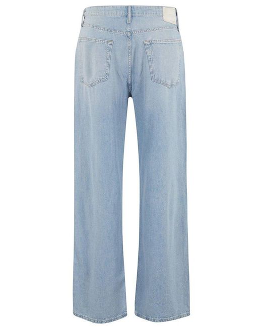 Rag & Bone Blue Logan Featherweight Logan Mid Rise