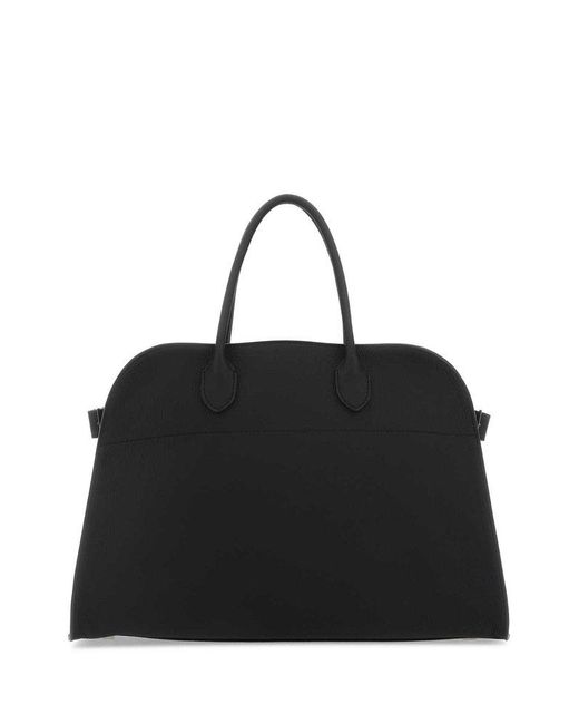 The Row Black Soft Margaux Tote Bag