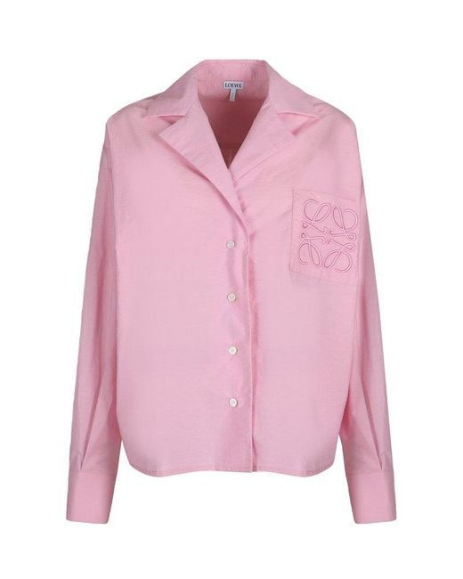 Loewe Pink Buttoned Long-sleeved Shirt