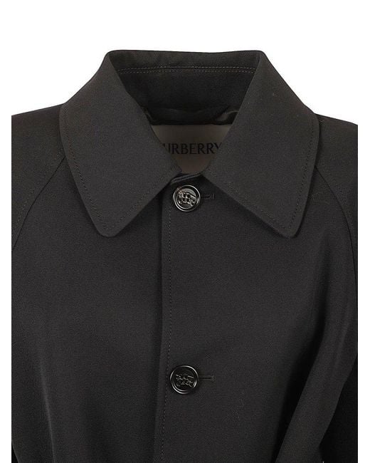 Burberry Black Single-breasted Belted Waist Coat