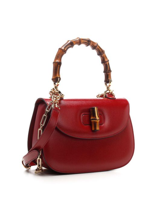 Gucci bamboo bag red sale