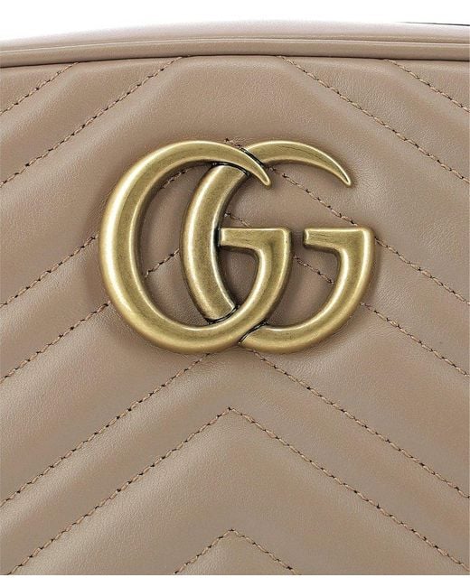 Gucci Brown GG Marmont Small Crossbody Bag