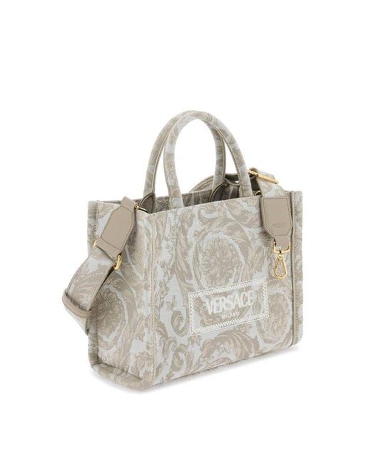 Versace Natural Athena Barocco Small Tote Bag