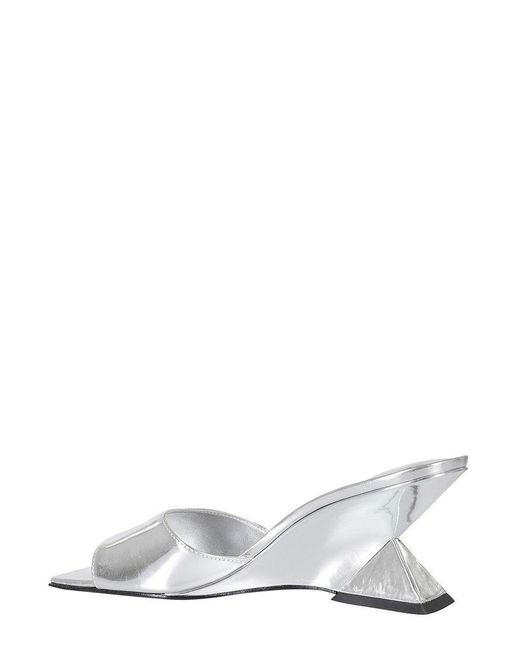 SCHUTZ SHOES White Abbie Sculpt Mules