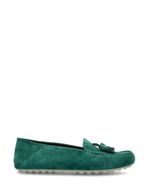 Loro Piana Green Tassel Detailed Slip-on Loafers