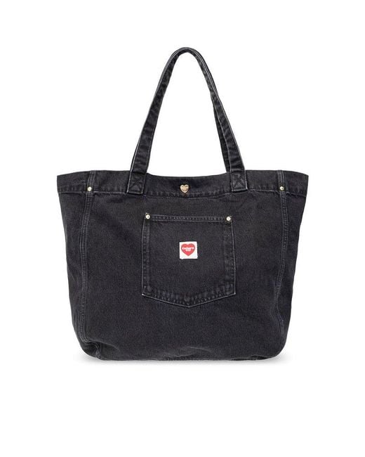 Carhartt WIP Black Nash Denim Top Handle Bag for men
