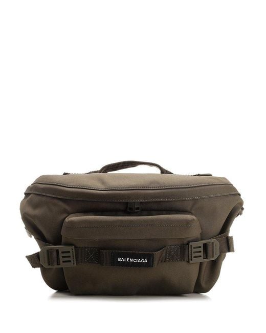 Balenciaga Brown Logo Top Handle Belt Bag for men