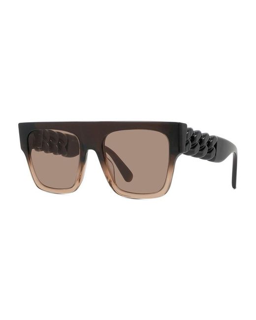 Stella McCartney Brown Square Frame Sunglasses