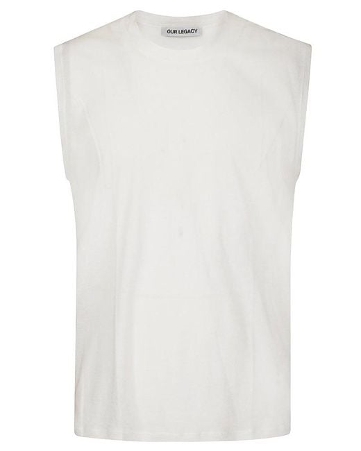 Our Legacy White Breathe Tank Top for men