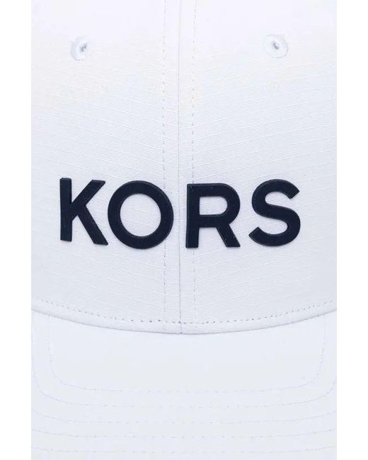 Michael Kors White Curved Peak Baseball Cap for men