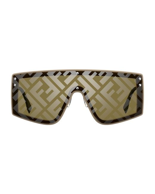 Fendi Men's FF-Monogram Square Sunglasses