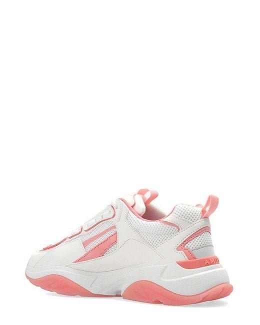 Amiri Bone Two-toned Lace-up Sneakers in Pink | Lyst