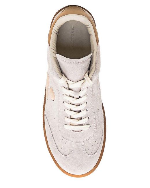 Isabel Marant White Logo Patch Lace-up Sneakers for men