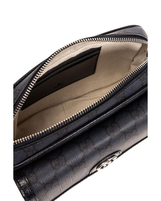 Gucci Black 'ophidia Mini' Shoulder Bag, for men