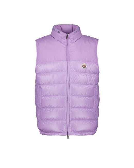 Moncler Purple Cerces Zip-up Vest for men