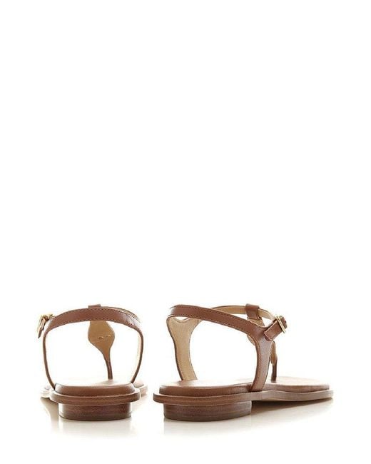 MICHAEL Michael Kors Brown Mallory T-strap Sandals