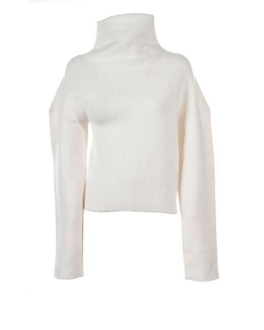 The Row White High-neck Knitted Jumper