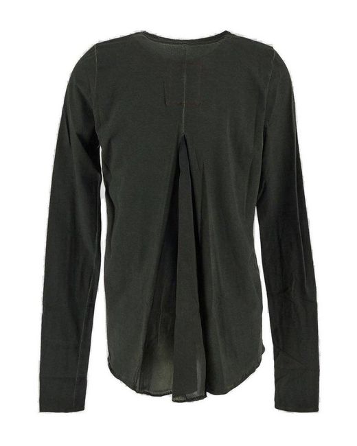 Uma Wang Black Tata Raw-Cut Hem Top