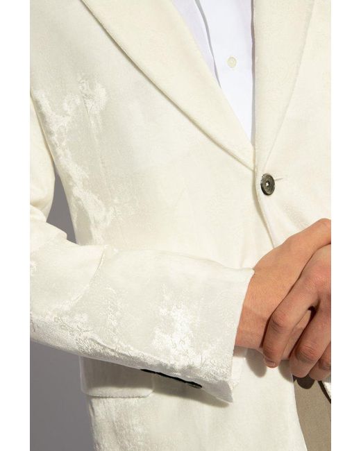 Emporio Armani White Velvet Blazer, for men