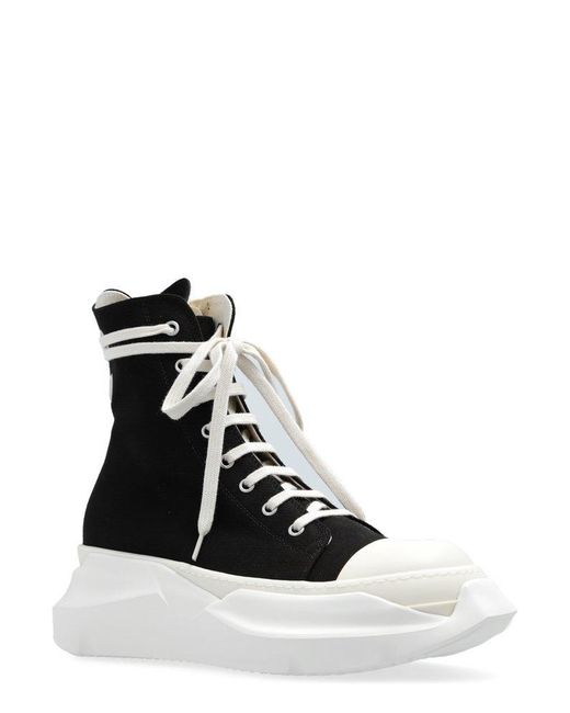Rick Owens Black Lido Abstract High Top Sneakers for men