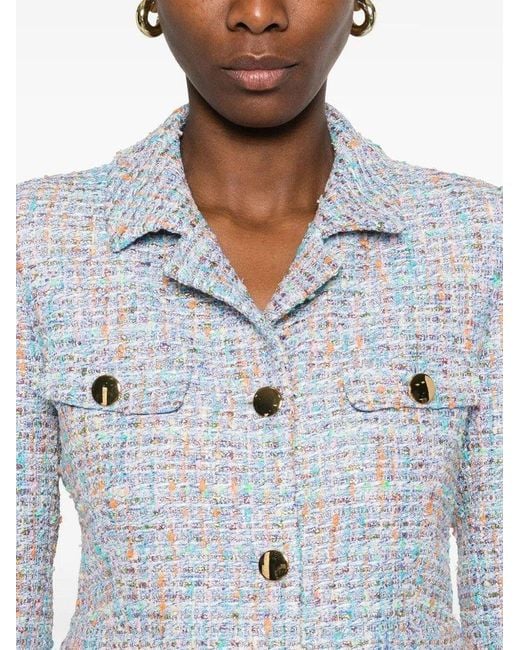 Tagliatore Blue Buttoned Blazer Jacket