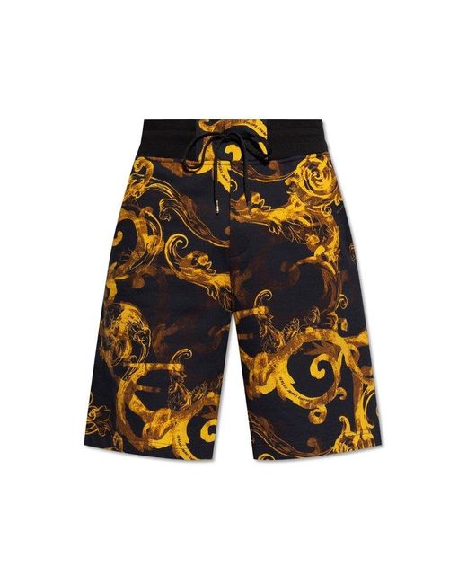 Versace Blue Printed Shorts, for men