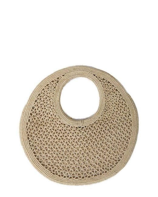Jacquemus Metallic The Spiaggia Round Bag