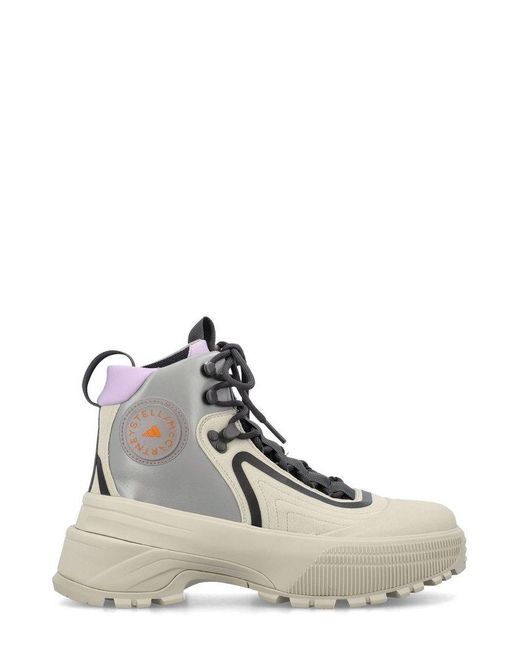 Adidas By Stella McCartney White X Terrex Logo Patch Round-toe Hiking Boots
