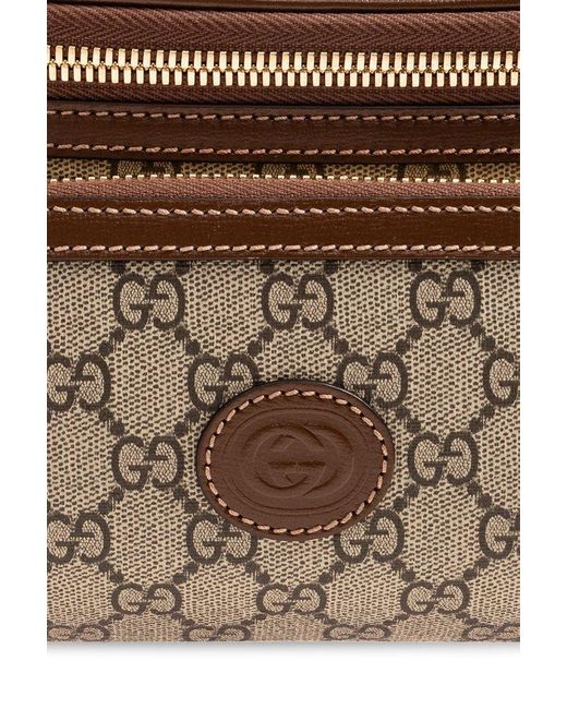 Gucci Brown Monogrammed Belt Bag, for men