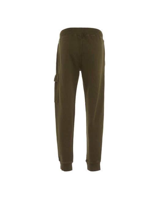 C P Company Green Lens-detailed Track Pants for men