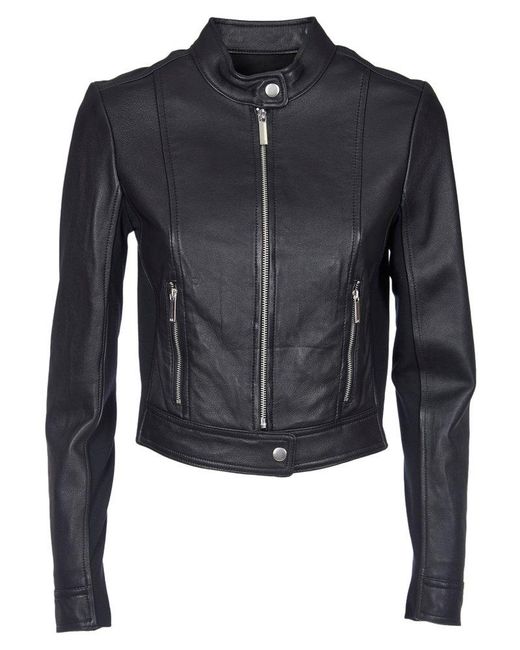 michael kors leather motorcycle jacket