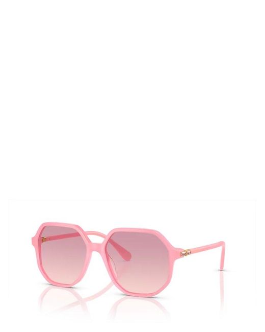 Swarovski Pink Octagon Frame Sunglasses