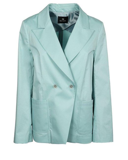 Paul Smith Green Double-Breasted Tailored Blazer