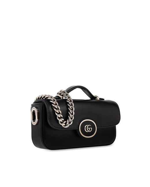 Gucci Black GG Petite Super Mini Shoulder Bag