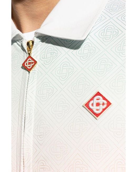 Casablancabrand White Logo Patch Gradient Jacket for men