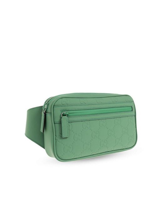 Gucci Green Monogrammed Belt Bag, for men