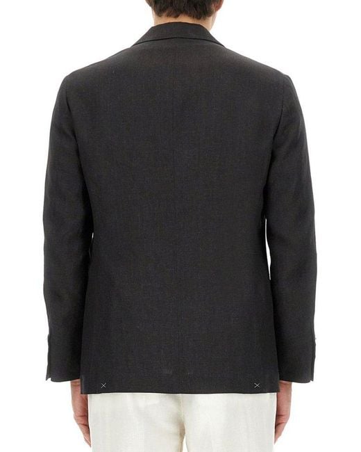 Brunello Cucinelli Single-Breasted Tailored Blazer in Black
