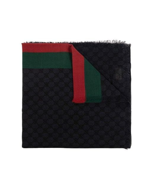 Gucci Black Wool Scarf for men