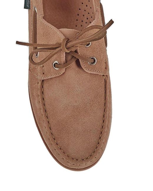 Paraboot Brown Round Toe Lace-up Shoes for men