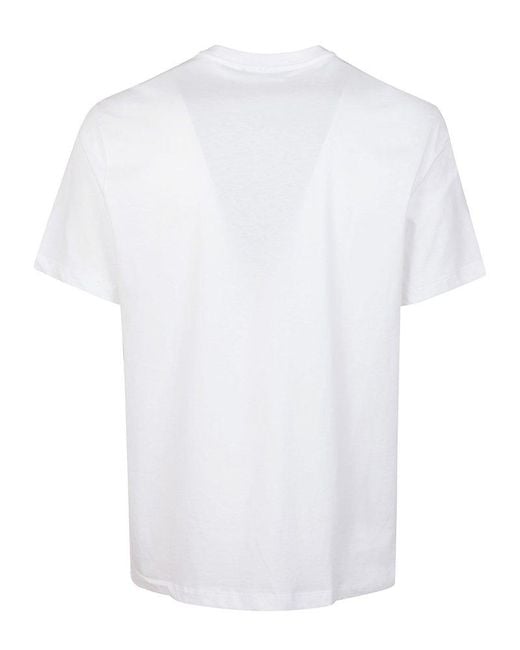 Michael Kors White Graphic Printed Crewneck T-shirt for men