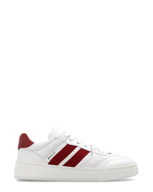 Bally Red Raise Lace-up Sneakers