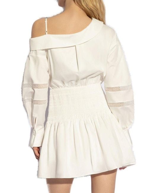 Self-Portrait White Asymmetric Dress,