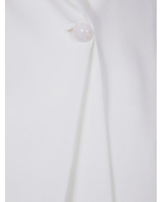 Emporio Armani White Single Button Blazer