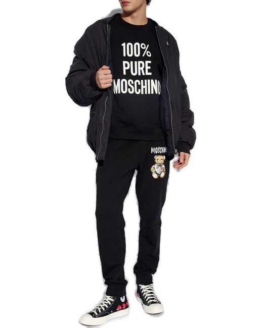 Moschino Black Sweatshirt With Logo, for men